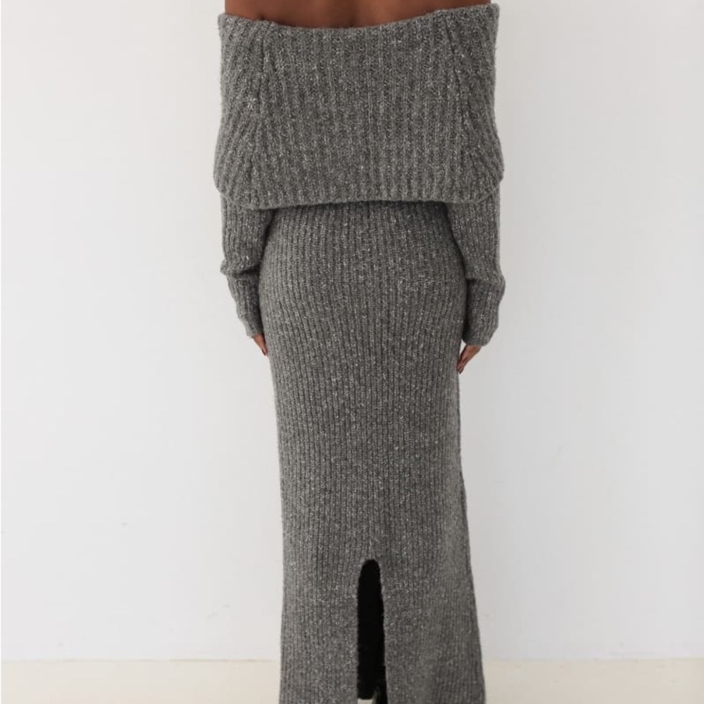 Rumored Gray Fireside Maxi Sweater Dress size XS - Picture 3 of 5